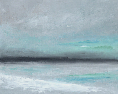 Breakwater (acrylic on board)