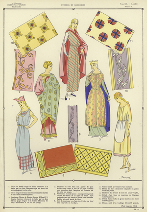 Costume Feminin Mondial (colour litho)