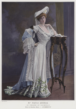 Paule Andrale as Roseline Denis in L'Esbroufe (coloured photo)