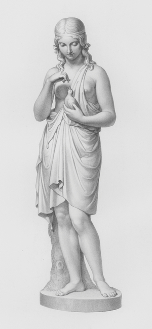 Innocence, The Dove, engraved by R A Artlett from the statue by B E Spence (engraving)