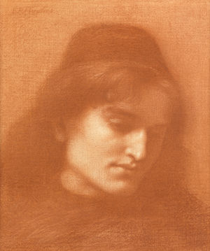 Study of a Man (coloured chalk on paper)