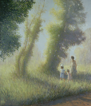 The Meadow, Charente (oil on canvas)