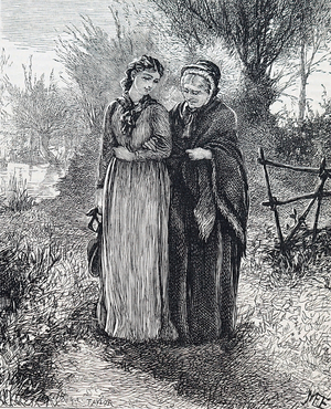 A grandmother and her granddaughter