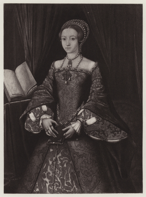 Queen Elizabeth, when young (litho)