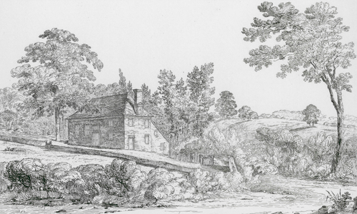 Jordanes, the Meeting House of the Society of Friends, Buckinghamshire (engraving)