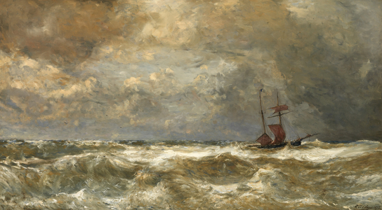 Rough Sea (oil on canvas) 