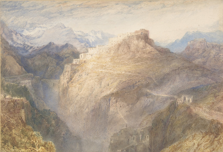 Fort of L'Essillon, Val de la Maurienne, France, 1836 (w/c and gouache over graphite)
