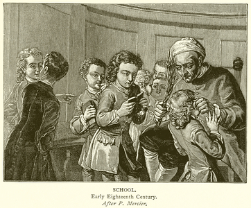 School. Early Eighteenth Century (engraving)