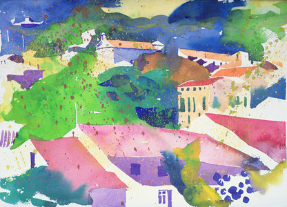 Les raisins de Faugeres, 2003 France (watercolour)