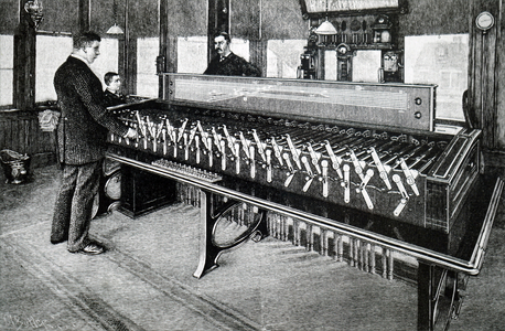 The instrument panel for pneumatic signalling system.