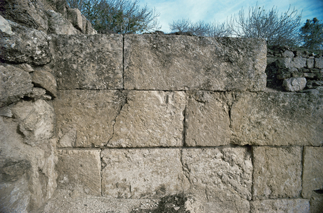 Stonemasonry wall of the Palace of King Ahab, Samaria, capital of the northern kingdom Israel until the Assyrian Conquest in 723 BCE (stone)