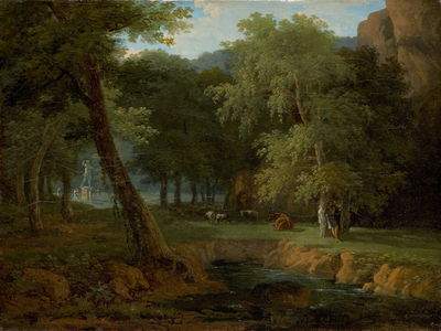 Woodland Scene with Nymphs and a Herm, c.1810 (oil on canvas)