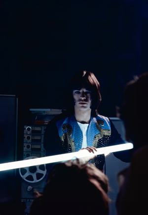 Mick Jagger Light Tube 3 Performance London 1968 (photo)