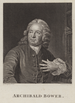 Archibald Bower, Scottish historian (engraving)