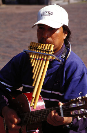 Busker from Uraguay playing