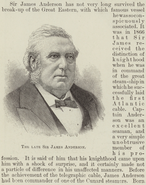 The late Sir James Anderson (engraving)