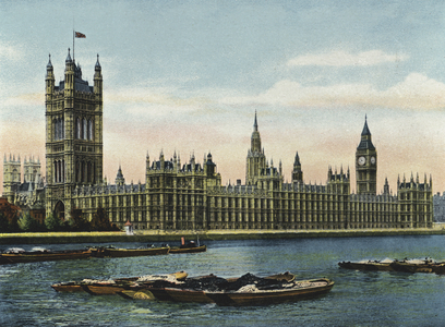 The Houses of Parliament (coloured photo)