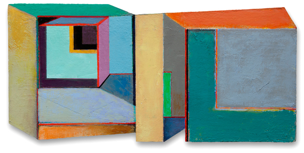 Ambiguous Interior, 1998-2015 (acrylic on board, shaped panel)