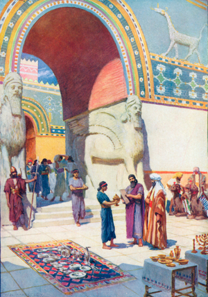 The End of the Exile (colour litho)