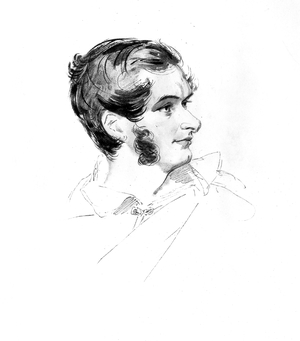 portrait of witer Prosper Merimee (1803-1870) c. 1830, drawing