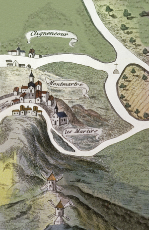 Montmartre Abbey, 16th century (engraving)