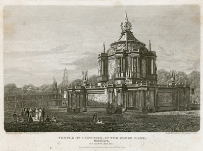 Temple of Concord erected for the Peace of 1814 (engraving)