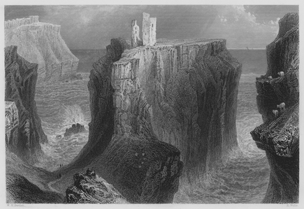 Dunseverick Castle, County Antrim (engraving)