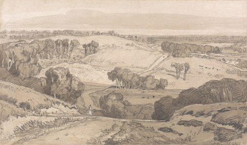 Holt Heath, near Norwich, 1818 (graphite & brown wash on paper)