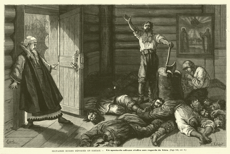 Sectaires Russes Deportes En Siberie (engraving)