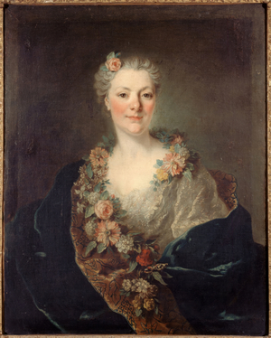 Portrait of Mme Doyen, née de la Planche, sister-in-law of the painter Doyen, circa 1750 (oil on canvas)