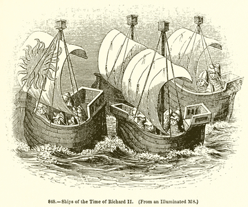 Ship of the Time of Richard II (engraving)