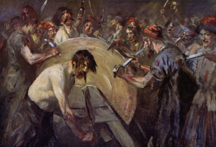 Illustration for A Tale of Two Cities (colour litho)