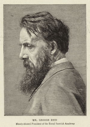 Mr George Reid, newly-elected President of the Royal Scottish Academy (engraving)