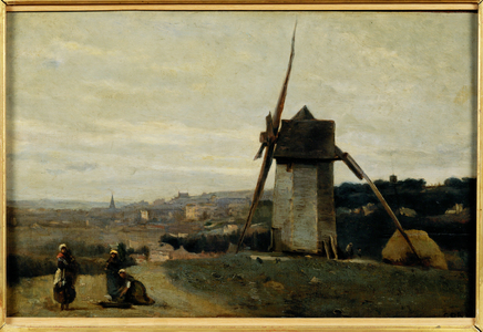Un moulin a vent. Etretat - A windmill. Etretat ...