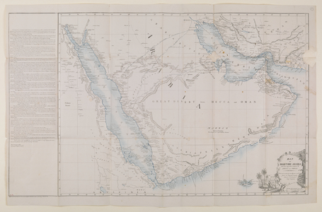 Map of Maritime Arabia with the opposite Coasts of Africa and Persia, 1856 (colour litho)