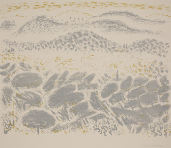 Landscape with Rocks (colour litho)