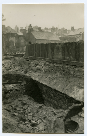 The vault underneath the old Grammar School, Douglas, Isle of Man, 1932-34 (b/w photo)