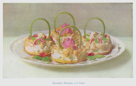 Shrewsbury Meringues a la Creme (colour litho)