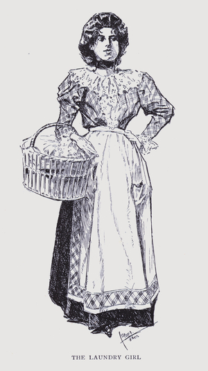 Bohemian Paris: The laundry girl (litho)