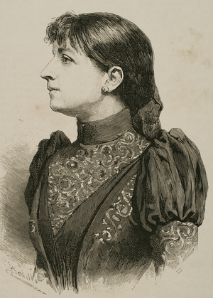Portrait of Concepcion Gimeno de Flaquer, Spanish writer and feminist (engraving)