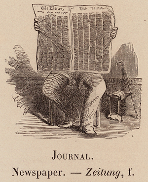 Le Vocabulaire Illustre: Journal; Newspaper; Zeitung (engraving)