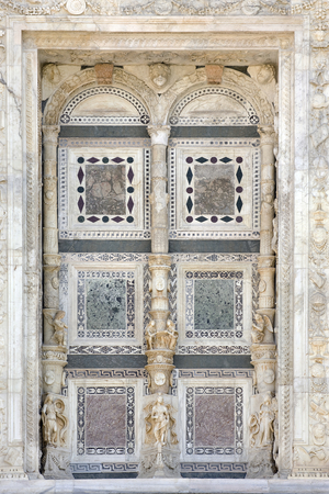 Detail of the exterior of Certosa di Pavia, Province of Pavia, Lombardy, Italy (photo)