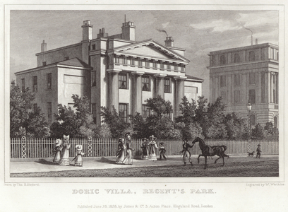 Doric villa in Regent's Park (engraving)