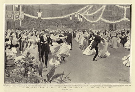 In Aid of King Edward's Hospital Fund, the Grand Ball at the Crystal Palace (litho)