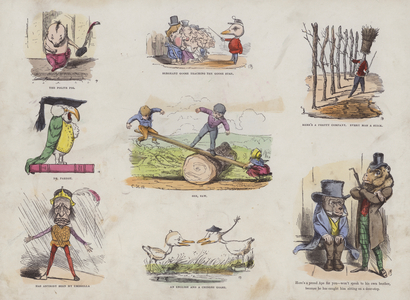 Page from the Attractive Picture Book (coloured engraving)