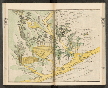 Maps 198.b.21, f.13r, Views of Yokohama, 1860 (colour woodblock print)