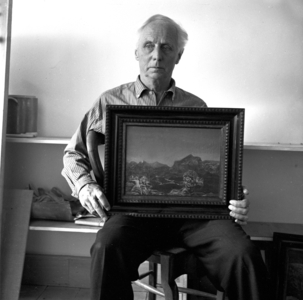 Max Ernst, Paris 1955 (b/w photo)