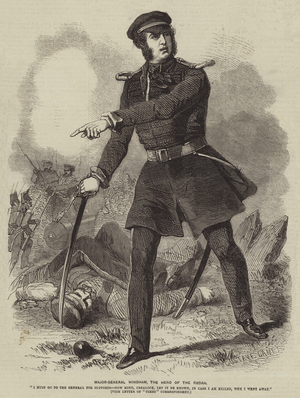Major-General Windham, the Hero of the Redan (engraving)