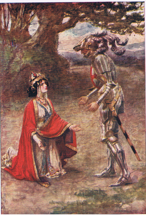 The Red Cross Knight was completely overcome, Stories from the Faerie Queen published by George Harrap and Company, 1911 (colour litho)