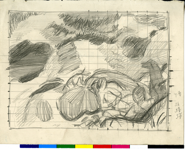 Picnic On The Beach, Morar I (study for G.1992.033), c.1933-34 (pencil on paper)